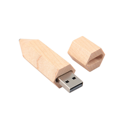 Maple Wood Pen รูปแบบ USB Memory Stick การพิมพ์โลโก้ที่กําหนดเอง