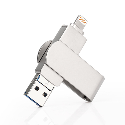 เครื่องขับ USB OTG สีเงิน การโอนข้อมูลอย่างรวดเร็วและง่าย ด้วยฟังก์ชัน Plug And Play