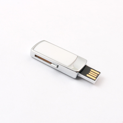เครื่องยึด USB แฟลชดริบโลหะกันกระแทกเงินและสีที่กําหนดเอง เลเซอร์ / กลอง / พิมพ์โลโก้
