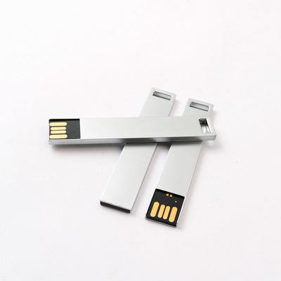 เงินหรือผลิตตามความต้องการของโลหะ USB Flash Drive -20 °C ถึง 85 °C สําหรับธุรกิจของคุณ