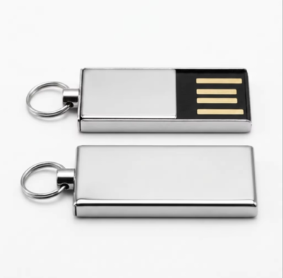 Silver With Shiny zinc alloy metal usb flash drive รวมทั้งชิป HY flash เหมาะสําหรับความต้องการในการถ่ายทอดข้อมูลอย่างรวดเร็วและปลอดภัย