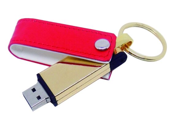 Mac OS รองรับหนัง USB แฟลชดริฟ ดํา สีสต็อก Custom OEM สไตล์ดีไซน์ทนทาน เหมาะสําหรับของขวัญบริษัท
