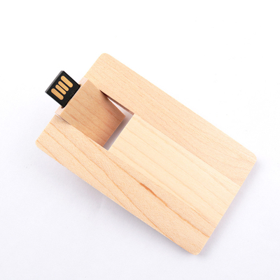 CMYK พิมพ์ 16GB 32GB 64GB Maple แฟลชไดรฟ์การ์ดไม้ USB UDP Chips Inside