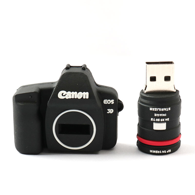 รูปร่างกล้องพีวีซีแฟลชไดรฟ์ส่วนบุคคล USB 2.0 3.0 ROHS ได้รับการอนุมัติ