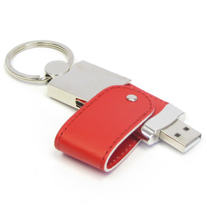 USB Stick หนังโลหะ 2.0 พร้อมโลโก้ลายนูน / เลเซอร์ / พิมพ์