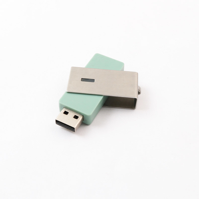 ไดรฟ์ USB บิดพลาสติกโลหะ 64GB 128GB 360 องศา USB 2.0 Memory Stick