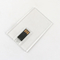 บัตรเครดิตวัสดุพลาสติกใส USB Sticks 2.0 128GB 64GB 15MB/S