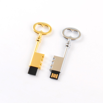 แฟลชไดรฟ์ Metal Key 128GB เป็นไปตามมาตรฐาน US Standard Silver และ Gold Shiny Retro USB