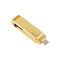 ทองคำแท่งรูป TYPE C USB 3.0 ความเร็วที่รวดเร็วตรงกับมาตรฐานของสหภาพยุโรปและสหรัฐอเมริกา