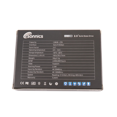 ความเร็วสูงสุด 1000MBS ความเร็ว SSD แฮร์ดไดรฟ์ภายใน -40-85C สีดํา/ทอง/เงิน
