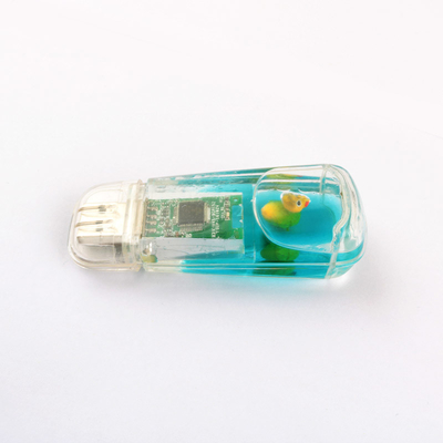 พลาสติก USB Stick ใส่ใน Liquid Usb Flash Drive ปรับแต่งเรือใน