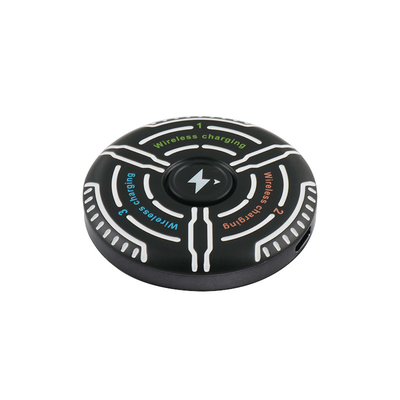 กล่องสนับสนุนเครื่องชาร์จไร้สาย Multifunction Print Logo Fidget Spinner Light Indicator