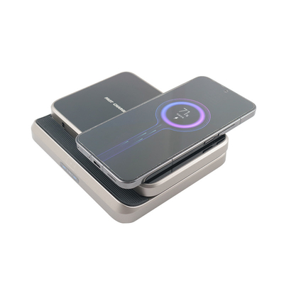 เครื่องชาร์จไร้สาย Multifunction จากวัสดุ ABS PC พร้อม 5V/2.1A Input และ Box Support