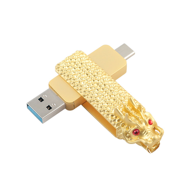 ไดรฟ์ในรูปมังกร แบบ C และ USB พร้อมอ่านและเขียนเร็ว 3.0 usb