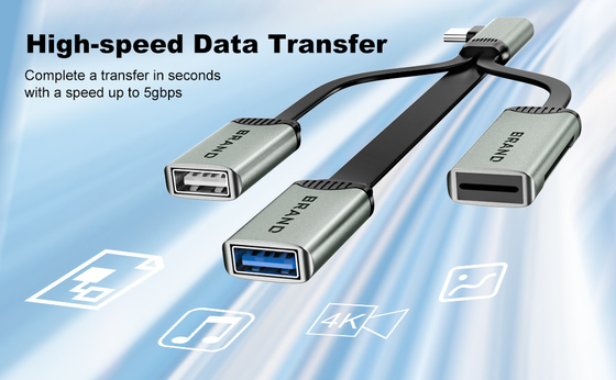 การอ่านสําหรับการ์ด TF การ์ด SD คาเบลฮับสําหรับ Usb 2.0 และ Usb 3.0 การโอนข้อมูลอย่างรวดเร็ว