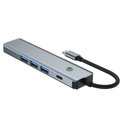 สถานีข้อมูลหลายฟังก์ชัน Usb C Hub Smart Adapter ด้วยความเร็วการโอน 5Gbps