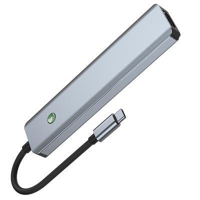 สถานีข้อมูลหลายฟังก์ชัน Usb C Hub Smart Adapter ด้วยความเร็วการโอน 5Gbps