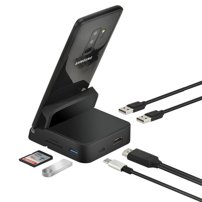 5Gbps การถ่ายทอดข้อมูล ประเภท C Usb Hub Adapter Multi Port Hub สําหรับตัวถือมือถือ