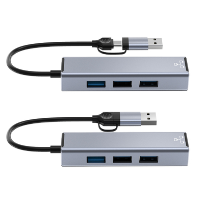 คอมแพคต์ USB C Hub Adapter Laptop Usb Port Expander Usbc Hub สําหรับการโอนข้อมูลอย่างรวดเร็ว