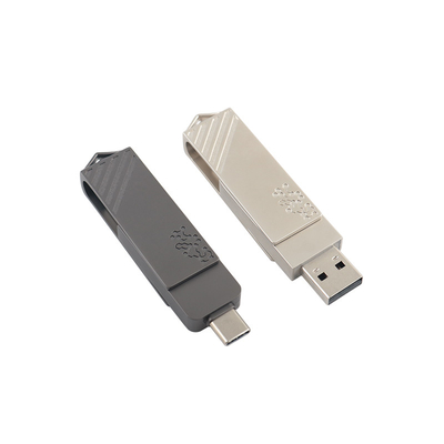 โลหะประเภท C Twist รูปแบบความเร็วเร็วเร็ว USB Flash Drive 3.0 และ USB 2.0 และประเภท C
