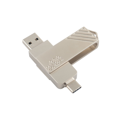 โลหะประเภท C Twist รูปแบบความเร็วเร็วเร็ว USB Flash Drive 3.0 และ USB 2.0 และประเภท C
