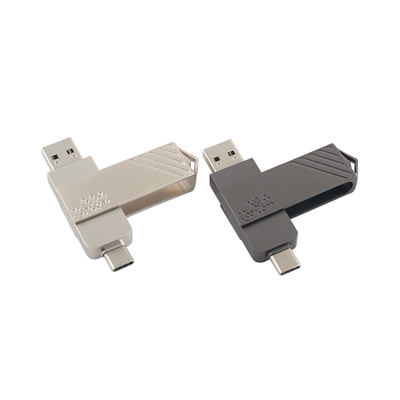 โลหะประเภท C USB แฟลชไดรฟ์ รูปทรงสับสน ความเร็วเร็วเร็ว สามารถใช้ผ่านโทรศัพท์โดยตรง