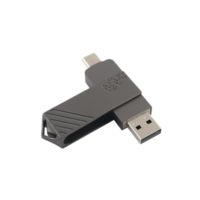 โลหะประเภท C USB แฟลชไดรฟ์ รูปทรงสับสน ความเร็วเร็วเร็ว สามารถใช้ผ่านโทรศัพท์โดยตรง