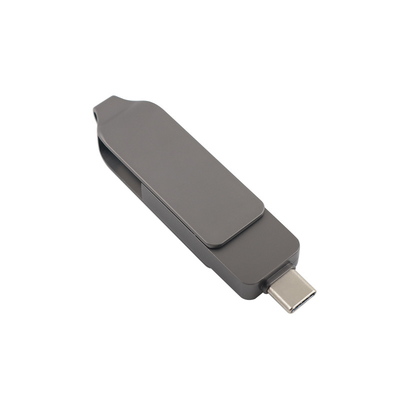 ปืน สีดํา โลหะชนิด C USB แฟลชไดรฟ์ Twist Shape ความเร็วเร็วเร็ว 3.0 และ 3.0