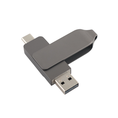 ปืน สีดํา โลหะชนิด C USB แฟลชไดรฟ์ Twist Shape ความเร็วเร็วเร็ว 3.0 และ 3.0