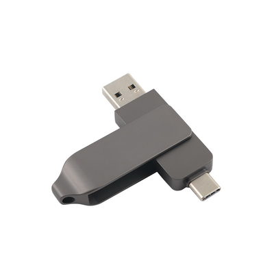 ปืน สีดํา โลหะชนิด C USB แฟลชไดรฟ์ Twist Shape ความเร็วเร็วเร็ว 3.0 และ 3.0