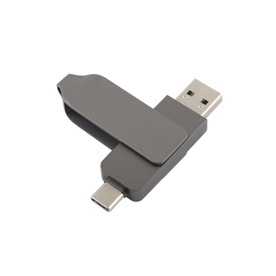 ปืน สีดํา โลหะชนิด C USB แฟลชไดรฟ์ Twist Shape ความเร็วเร็วเร็ว 3.0 และ 3.0