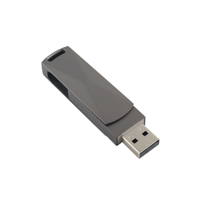 ปืน สีดําโลหะชนิด C USB แฟลชดริเวอร์ด้วยความเร็วเร็วสูง 3.0 และ 3.0 รูปแบบการบิด