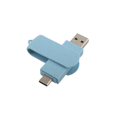 วัสดุที่สามารถรีไซเคิลได้ USB Flash Drive With Type C U Disk สําหรับการเก็บข้อมูล