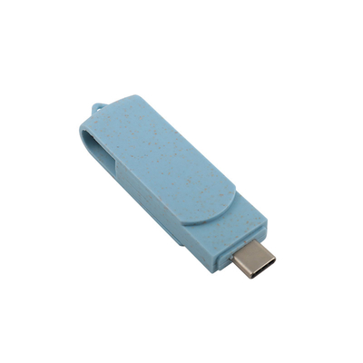 วัสดุที่สามารถรีไซเคิลได้ USB Flash Drive With Type C U Disk สําหรับการเก็บข้อมูล