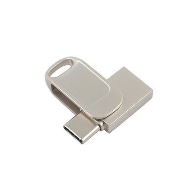 เมทัล ดิวัล USB แฟลช ดริฟ์ พร้อมการป้องกันรหัสผ่านและความรวดเร็ว Type C