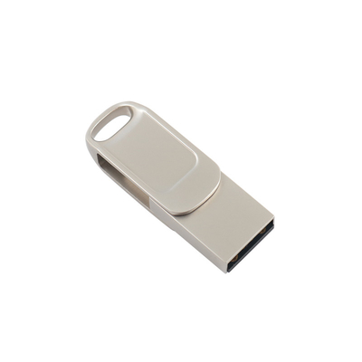 เมทัล ดิวัล USB แฟลช ดริฟ์ พร้อมการป้องกันรหัสผ่านและความรวดเร็ว Type C
