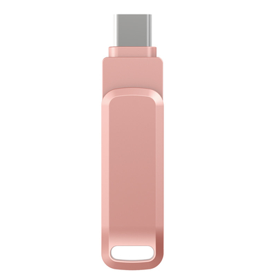 การโอนข้อมูลอย่างรวดเร็ว OTG USB Flash Drive ประเภท C และ USB รวมกัน วัสดุโลหะ