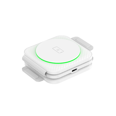 เครื่องชาร์จไมเนติกไร้สายแบบพับได้สามในหนึ่ง ABS พลาสติกสําหรับ iPhone iWatch และอื่นๆ
