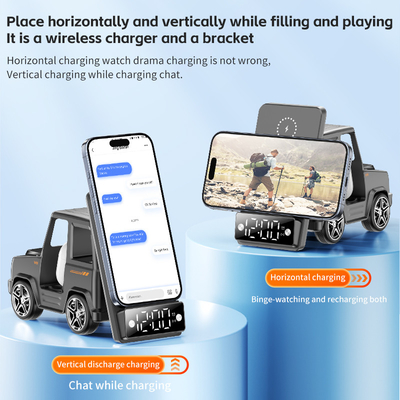 เครื่องชาร์จไร้สายทรงรถเย็น ชาร์จเร็วสําหรับ iPhone Airpods IWatch