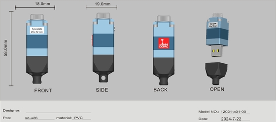 แผ่น USB Flash Drive ที่กําหนดเอง พร้อมการเข้ารหัสข้อมูล และการแก้ไขภาพอย่างรวดเร็ว ตามคําขอของลูกค้า การเก็บข้อมูล 10 ปี