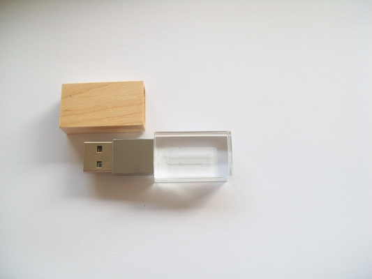 สติ๊ก USB คริสตัลที่กําหนดเอง พร้อมตัวเลือกโลโก้เลเซอร์ -50°C 80°C อุณหภูมิสิ่งแวดล้อม