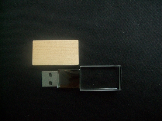 สติ๊ก USB คริสตัลที่กําหนดเอง พร้อมตัวเลือกโลโก้เลเซอร์ -50°C 80°C อุณหภูมิสิ่งแวดล้อม
