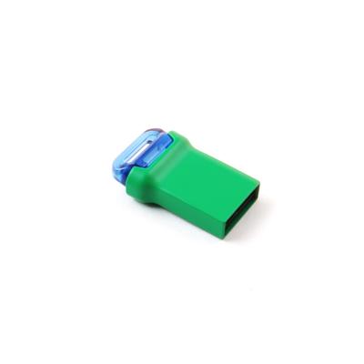 แฟลชไดรฟ์ USB 3.0 ขนาดเล็ก สีเขียว โลหะ ทรงสี่เหลี่ยมผืนผ้า พร้อมชิปหน่วยความจำแฟลช A-Class