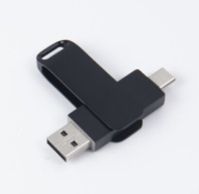แฟลชไดรฟ์ USB 3.0 สีดำ พร้อมพอร์ต Type C ทั้งสองด้าน ใช้ได้กับโทรศัพท์และคอมพิวเตอร์ ความจุ 256GB 512GB 1TB