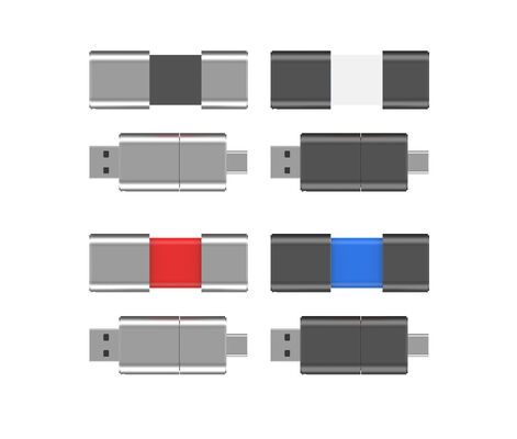 ประเภทความเร็วที่รวดเร็ว C พร้อม Usb 3.0 และ USB 2.0 แฟลชไดรฟ์รูปร่างสไลด์ตรงกับ CE, FCC, ROHS