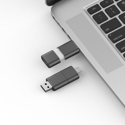 ประเภทความเร็วที่รวดเร็ว C พร้อม Usb 3.0 และ USB 2.0 แฟลชไดรฟ์รูปร่างสไลด์ตรงกับ CE, FCC, ROHS