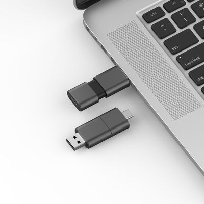 ประเภทความเร็วที่รวดเร็ว C พร้อม Usb 3.0 และ USB 2.0 แฟลชไดรฟ์รูปร่างสไลด์ตรงกับ CE, FCC, ROHS