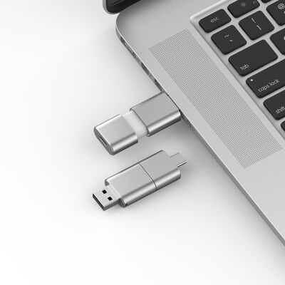 ประเภทความเร็วที่รวดเร็ว C พร้อม Usb 3.0 และ USB 2.0 แฟลชไดรฟ์รูปร่างสไลด์ตรงกับ CE, FCC, ROHS