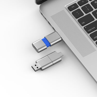 ประเภทความเร็วที่รวดเร็ว C พร้อม Usb 3.0 และ USB 2.0 แฟลชไดรฟ์รูปร่างสไลด์ตรงกับ CE, FCC, ROHS