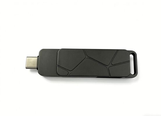 Gun Black Body Laser LOGO Type C USB Can Put Keychain Or Lanyard And Keyring
